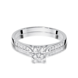 Zásnubní prsten s diamanty ryzost 585 solitér - iSezam.cz