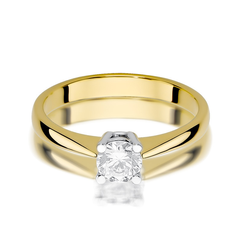 Zásnubní prsten SOLITER s diamantem BE W-404-50 ryzost 585