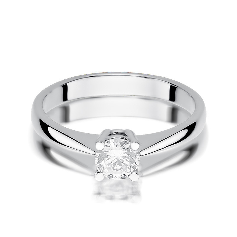 Zásnubní prsten SOLITER s diamantem BE W-404-50 bílé zlato 585