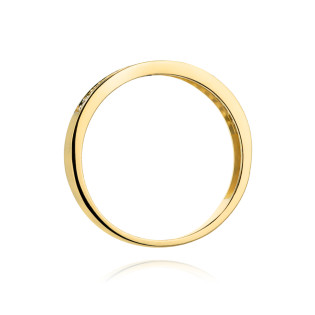 Zlatý prsten LINE s diamanty BE W-410 ryzost 585