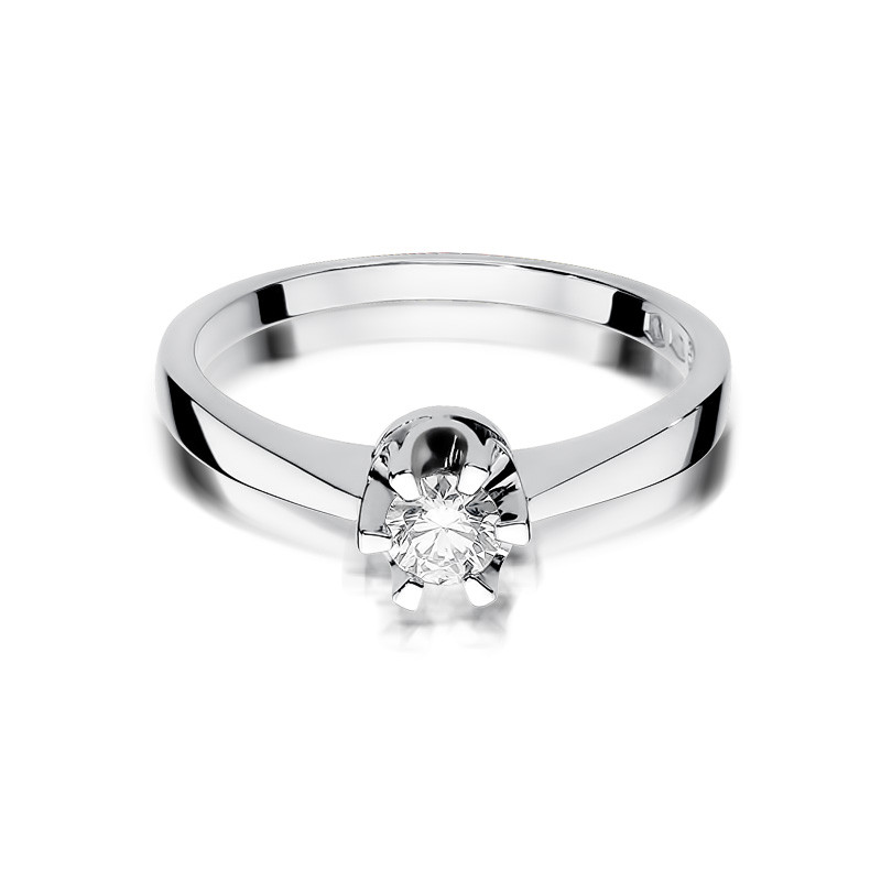 Zásnubní prsten ROYAL s diamantem BE W-408 bílé zlato ryzost 585