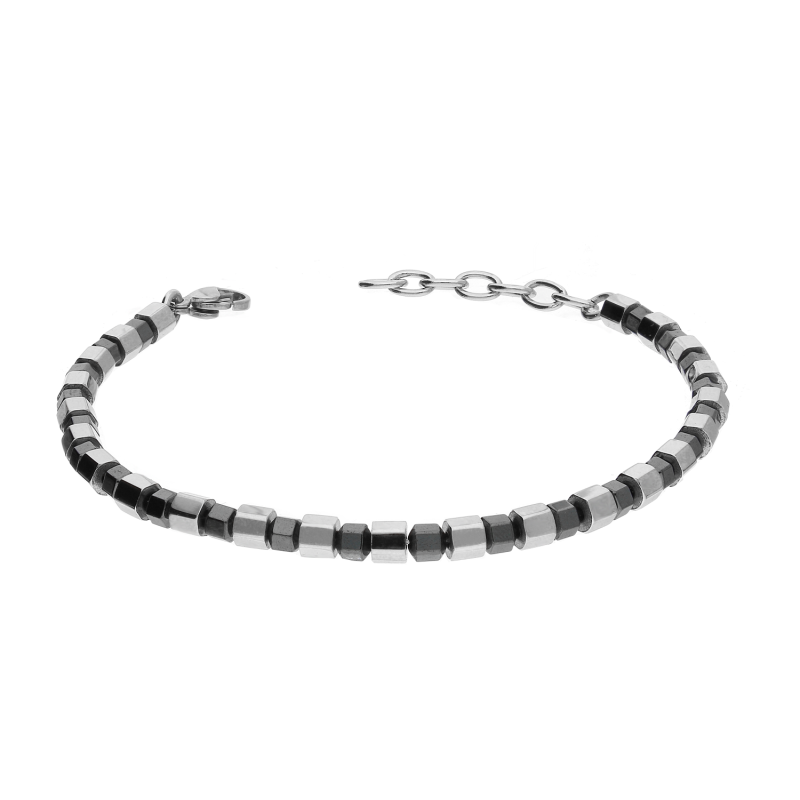 Náramek pánský STEELMAN kostky ocel EX BRX1321 - iSezam.cz