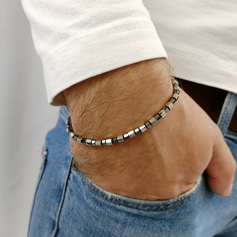 Náramek pro muže STEELMAN s kostkami EX BRX1321