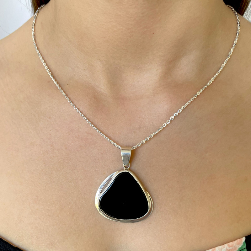 Stříbrný přívěsek onyx Brazílie GX-ony-3 ryzost 925