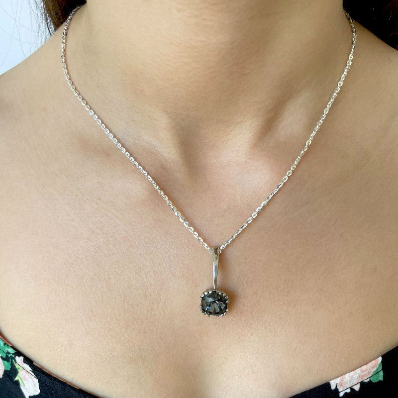 Stříbrný přívěsek s křišťálem Swarovski kolekce Brilas č. KP 05550 Silver Night ryzost 925