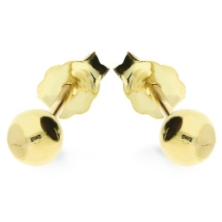 Zlaté kuličkové náušnice 4mm ryzost 375 | iSezam.cz