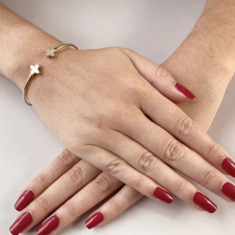 Zlatý náramek bangle se zirkony LP 18K50-BNG0009-Y ryzost 375