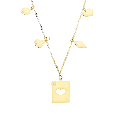 Złoty Naszyjnik Karciany As pr. 585 - JubilerSezam.pl