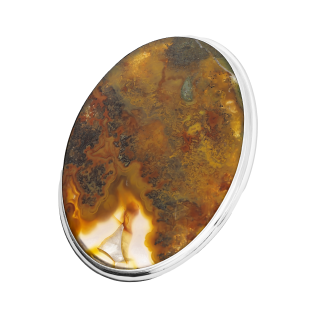 Stříbrný přívěsek s achátem mechovým | iSezam.cz