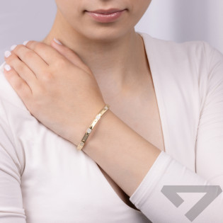 Pozlacený Stříbrný Náramek se Zirkony 925 - iSezam.cz
