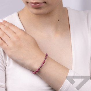 Stříbrný náramek s rodonitem ryzost 925 - iSezam.cz