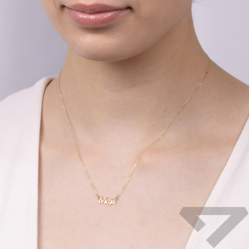 Zlatý náhrdelník se jménem Maja/anker MZ T57-NN-19-CZ ryzost 375