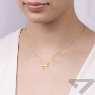 Pozlacený náhrdelník Good Luck stříbro 925 | iSezam.cz