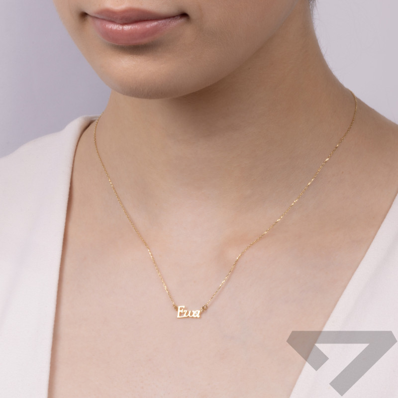 Zlatý náhrdelník se jménem Ewa/anker MZ T57-NN-11-CZ ryzost 375