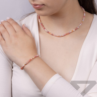 Pozlacený náhrdelník z rodonitu pr. 925 - iSezam.cz