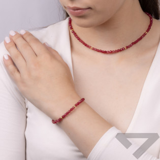 Pozlacený náhrdelník s rubíny pr. 925 - iSezam.cz