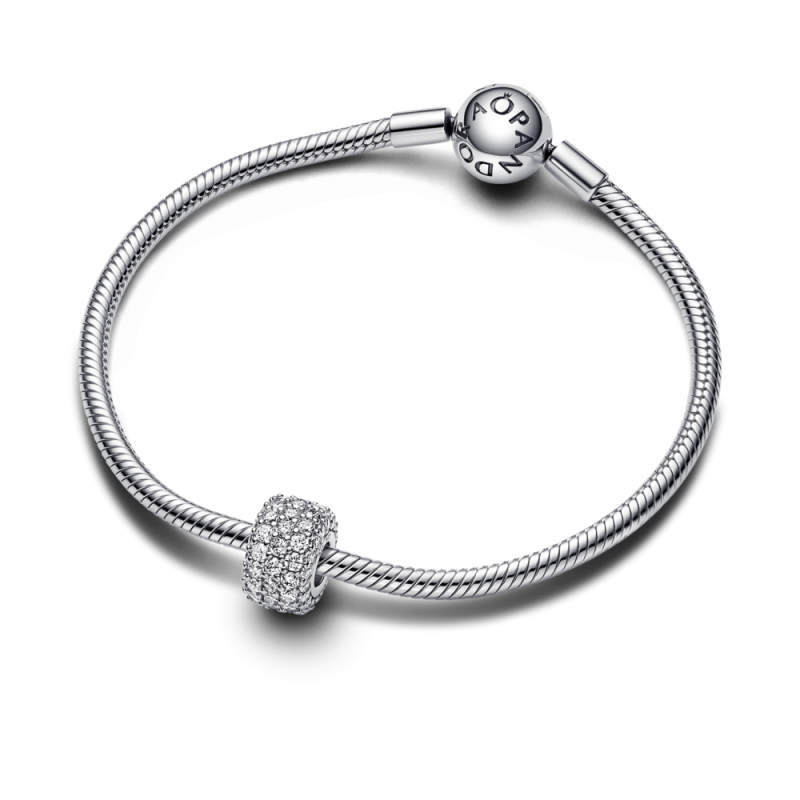 Srebrny Charms Pandora Wysadzany Cyrkoniami 792820C01 - JubilerSezam.pl