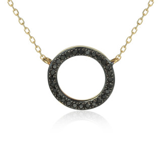 Zlatý náhrdelník s černými diamanty 0,08 ct | iSezam.cz