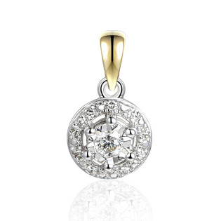 Zlatý přívěsek DREAM s diamanty ryzost 585 | iSezam.cz