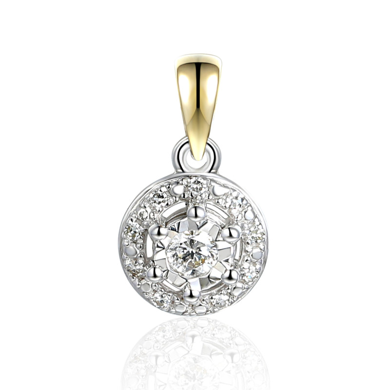 Zlatý přívěsek DREAM s diamanty ryzost 585 | iSezam.cz