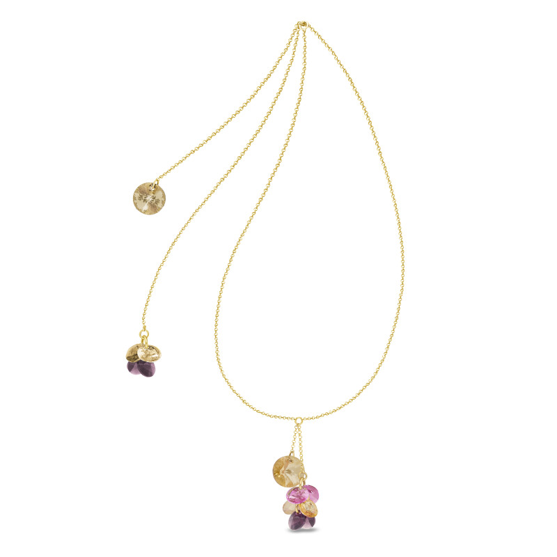 Pozlacený náhrdelník Spark Orchid Gold Ag 925 | iSezam.cz