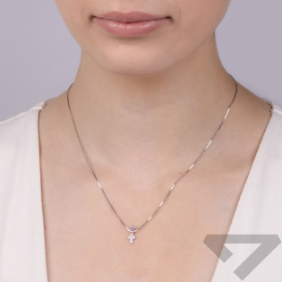 Stříbrný Náhrdelník Křížek se Zirkony Ag 925 | iSezam.cz
