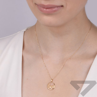 Zlatý přívěsek s notami a zirkony | iSezam.cz