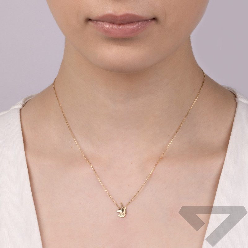 Zlatý náhrdelník jednorožec č. MZ T23-N-0218-26-II AU 333