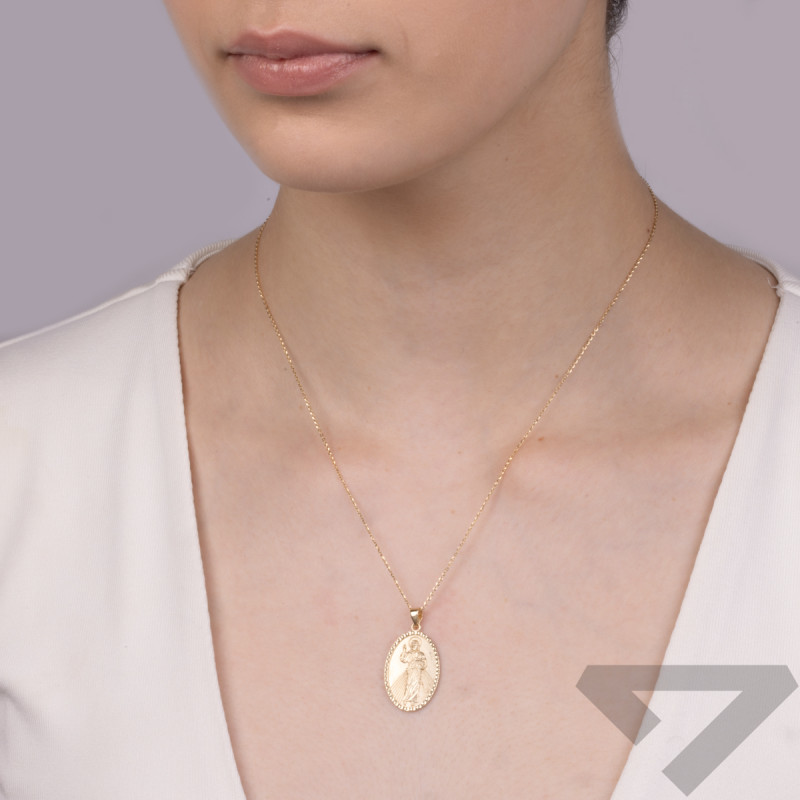 Zlatý medailonek Ježíši, důvěřuji Ti v oválu AR XKP11557-SM-DC ryzost 375