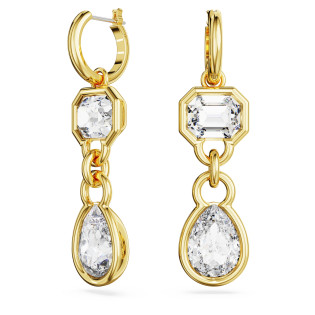 Długie kolczyki Swarovski Dextera z kryształami w kolorze złota - JubilerSezam.pl
