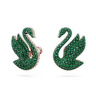 Kolczyki Swarovski Iconic Swan Zielone Sztyft - JubilerSezam.pl