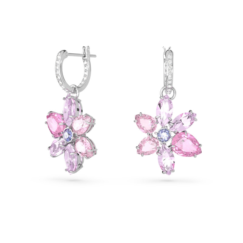Kolczyki Swarovski Gema Długie Różowe Kryształy 5658397 - JubilerSezam.pl