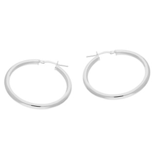Stříbrné kruhové náušnice 30mm ryzost 925 | iSezam.cz