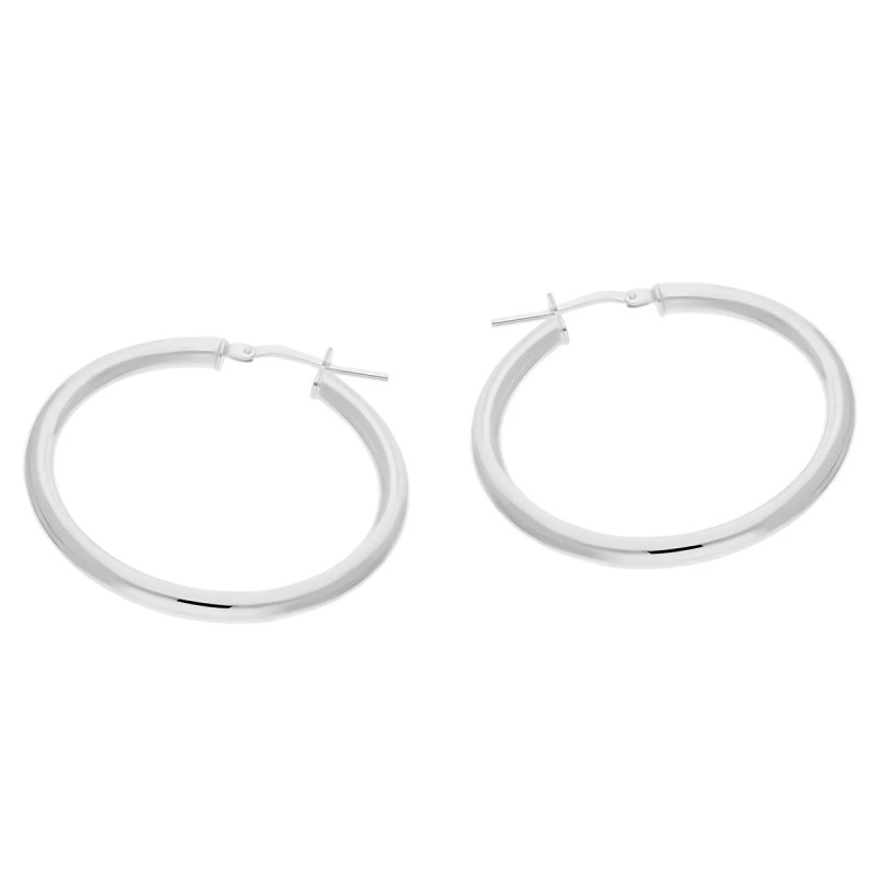 Stříbrné kruhové náušnice 30mm ryzost 925 | iSezam.cz