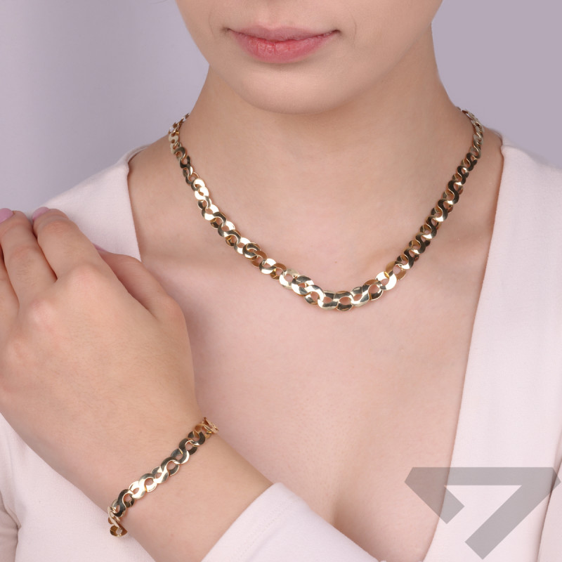 Zlatý náramek hladké infinity 7mm/nastavitelný MZ T42-BLZ-12-II ryzost 375