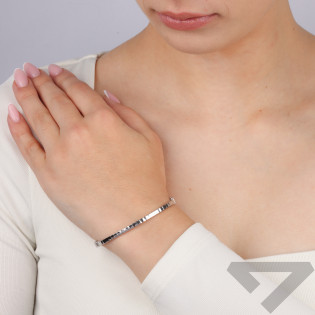 Stříbrný Náramek Bangla Facetovaný pr. 925 | iSezam.cz