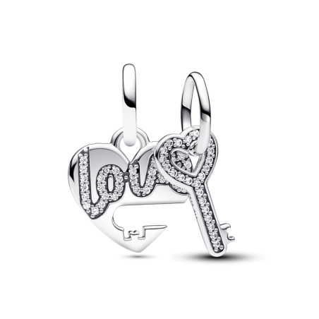 Srebrna Zawieszka Pandora Serce i Klucz pr. 925 - JubilerSezam.pl