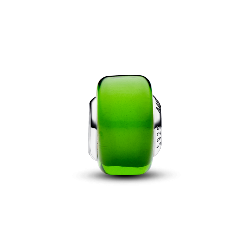 Mały charms Pandora z zielonego szkła Murano 793106C00