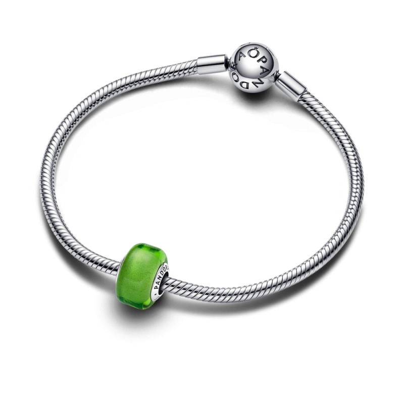 Charms Pandora Murano Zielone Szkło Srebro 925 - JubilerSezam.pl