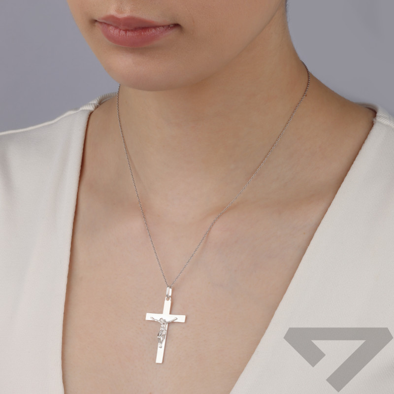 Stříbrný křížek s vyobrazením Ježíše Krista IG MD3667 ryzost 925