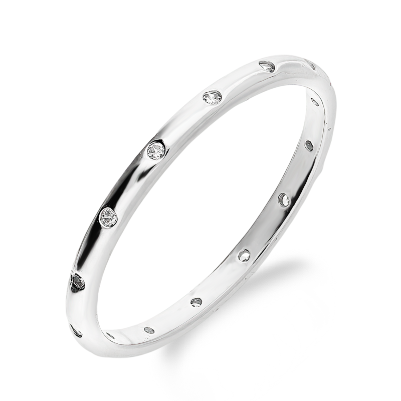 Stříbrný prsten Rings se zirkony Ag 925 | iSezam.cz