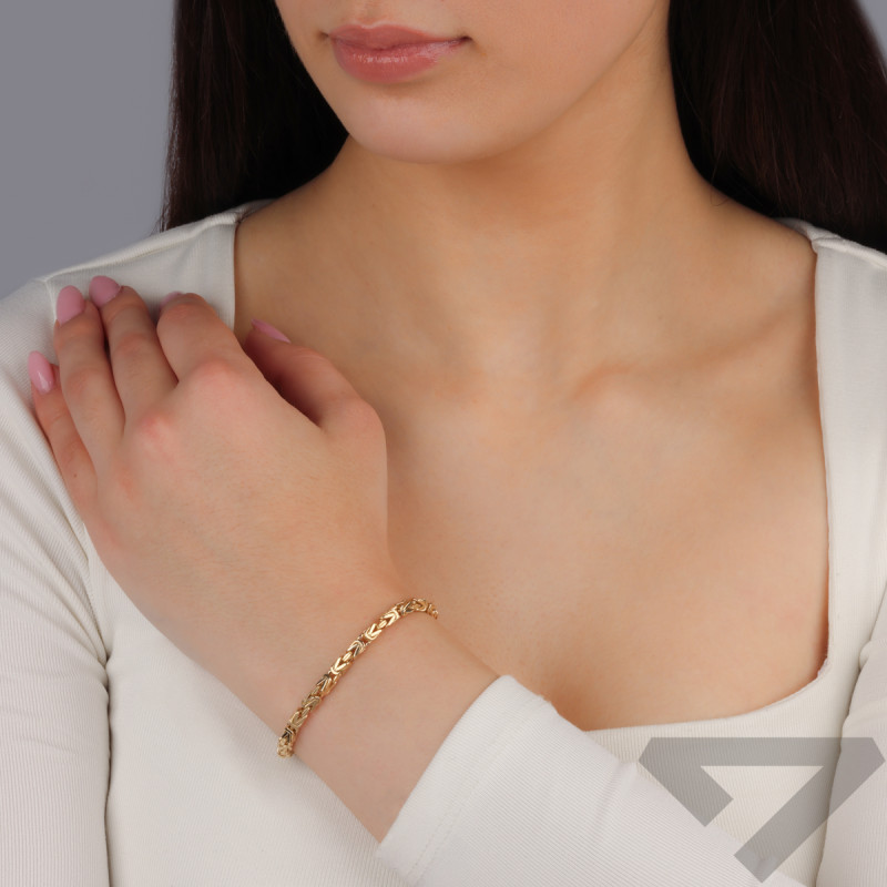 Zlatý náramek královský vzor AR FUB0415-3.5mm ryzost 585