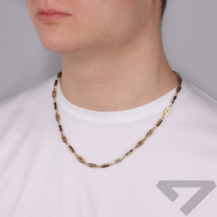 Zlatý řetízek s onyxem MI38 | iSezam.cz