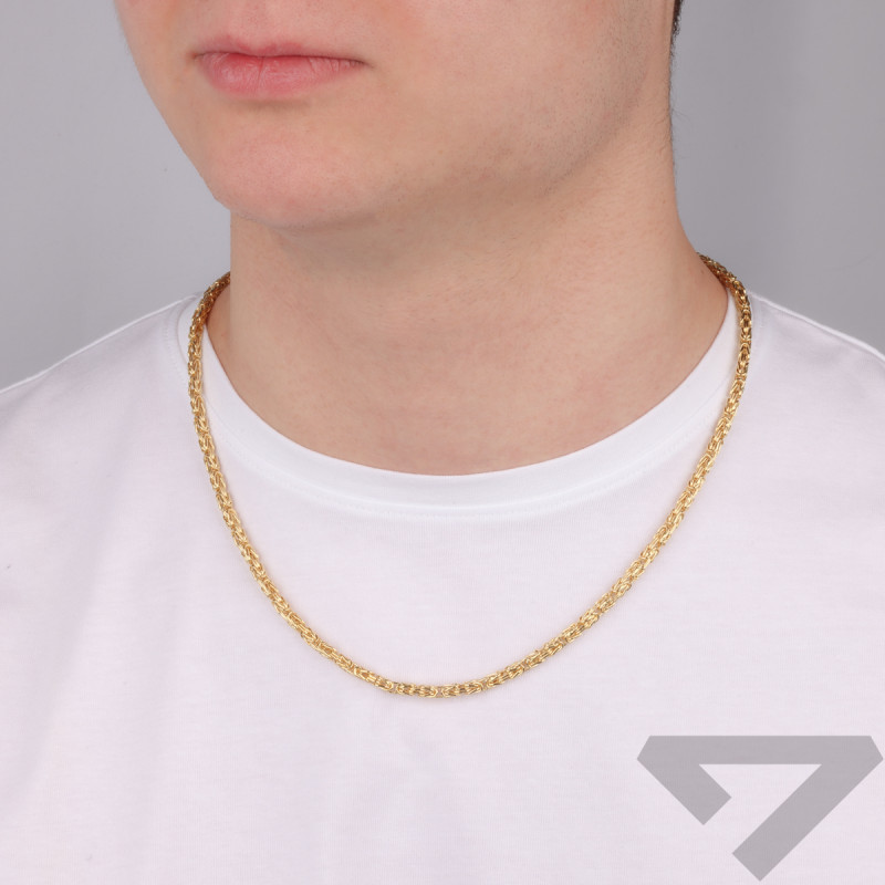 Zlatý řetízek královský vzor foukaný ryzost 585