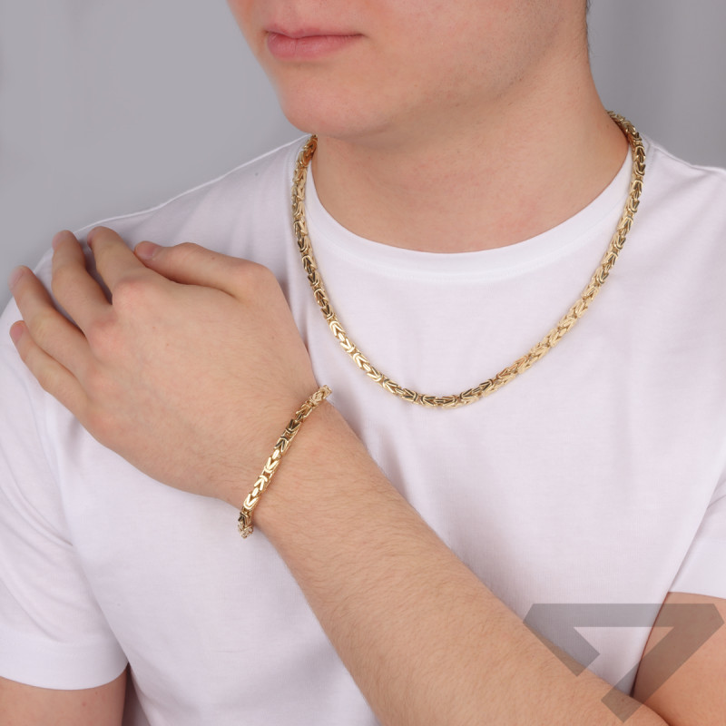 Zlatý náramek královský vzor