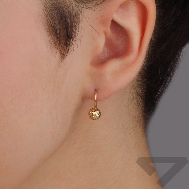 Zlaté náušnice kuličky 6mm ryzost 585 | iSezam.cz