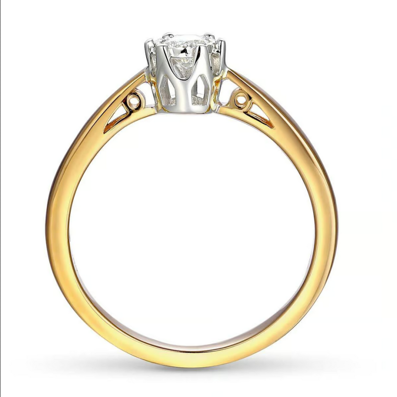Zlatý zásnubní prsten s diamantem Royal | iSezam.cz
