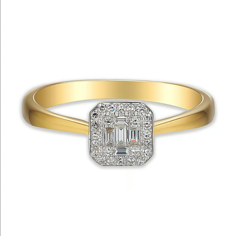 Prsten Sweet s diamanty 0,10 ct, zlato 585