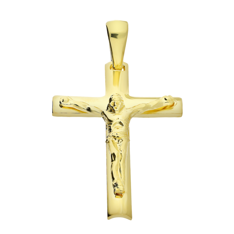 Pozlacený křížek s Ježíšem - Symbol Víry | iSezam.cz