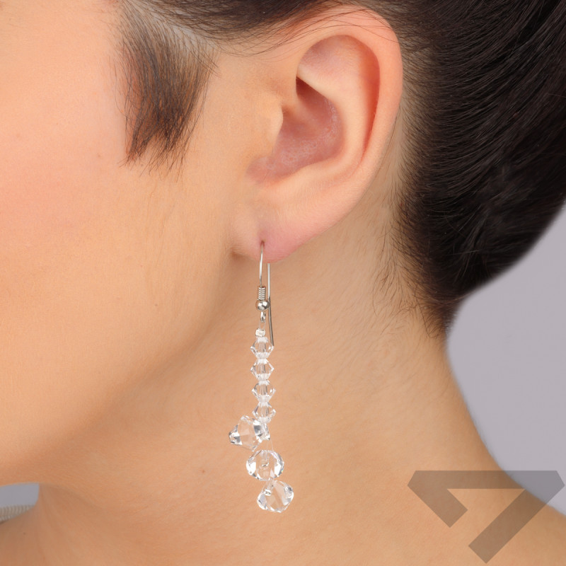 Stříbrné náušnice GRACE RD 375-1 crystal ryzost 925